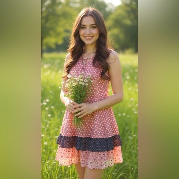 Xhilaration Sleeveless Tiered Dress Size S - Picture 1 of 4